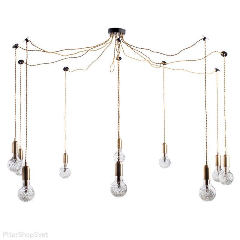 Светильник паук с основанием цвета матового золота A8040SP-10SG SALUTE Arte Lamp