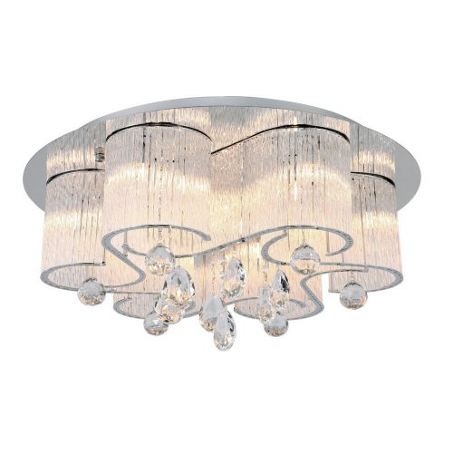 Люстра из прозрачных трубок на основании цвета хром «ONDATA» A8562PL-15CL