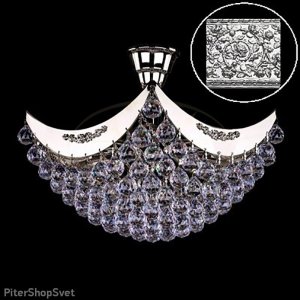 Хрустальный потолочный светильник FIONA I. NICKEL CE