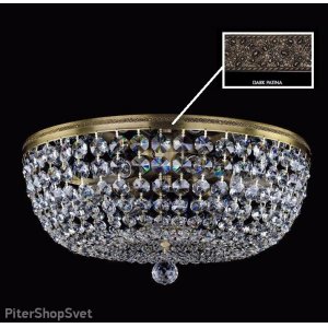 Хрустальная потолочная люстра GEENA DIA 450 DARK PATINA SP