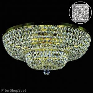 Хрустальная потолочная люстра GEENA DIA 600 NICKEL SP