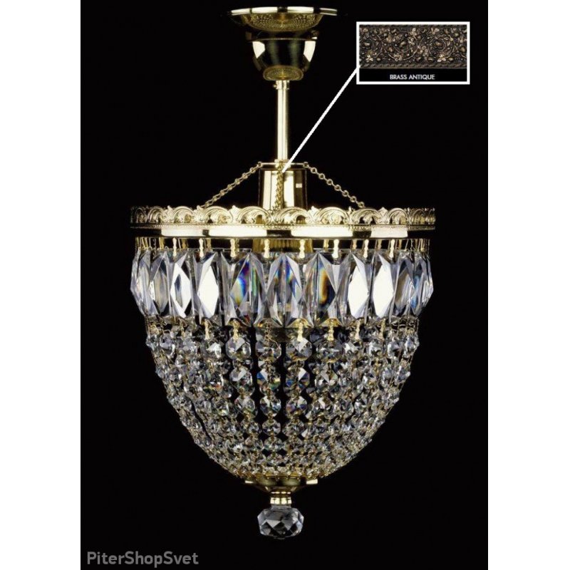 Хрустальный светильник FATIMA I. BRASS ANTIQUE CE