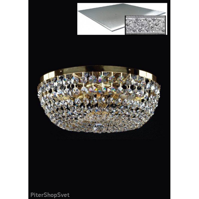Хрустальная потолочная люстра GEENA DIA 450 NICKEL SP