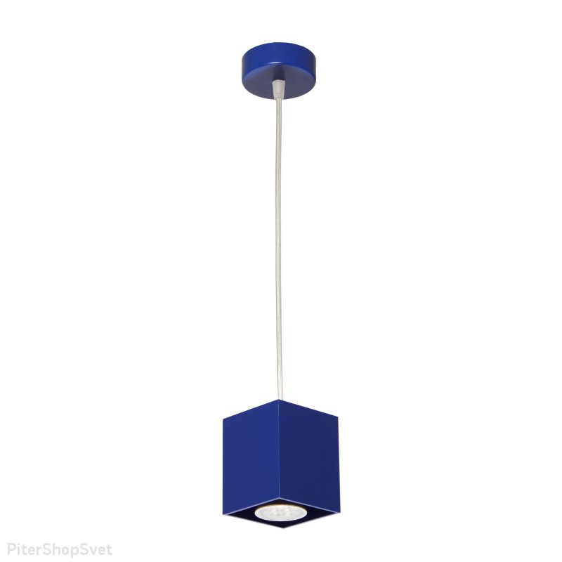 Синий подвесной светильник «Tubo» Tubo Square S1 19