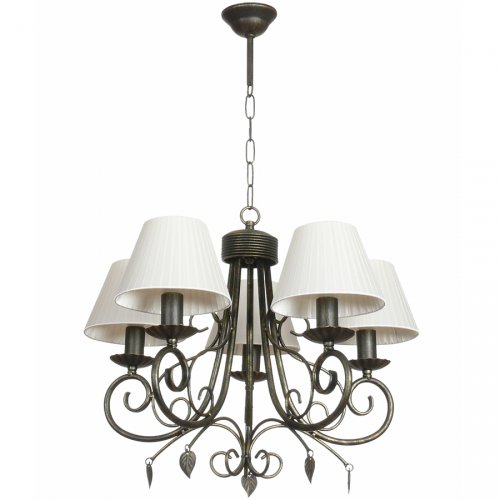 Люстра с текстильными плафонами 10107-5L коттедж Аврора