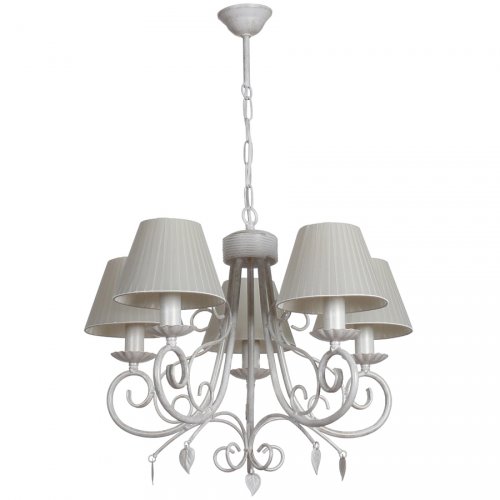 Люстра белого цвета с позолотой 10108-5L коттедж Аврора