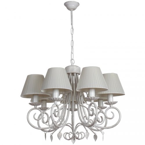 Люстра белого цвета из металла 10108-7L коттедж Аврора
