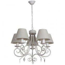 Люстра белого цвета с позолотой 10108-5L коттедж