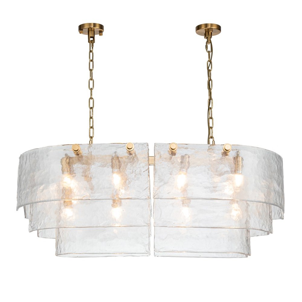 Длинная подвесная люстра «Erskine» 22352-1000-12 GL CL