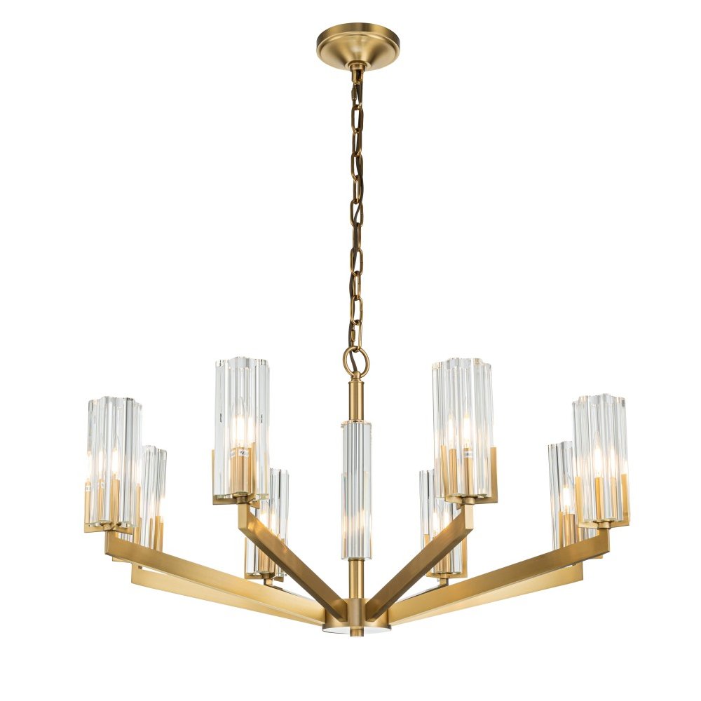 Подвесная люстра из латуни «Malone» 6035-8 BR CL