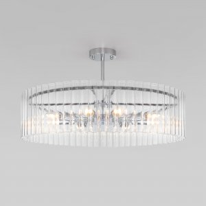 Умная WiFi люстра цвета хром на штанге «Flamel»