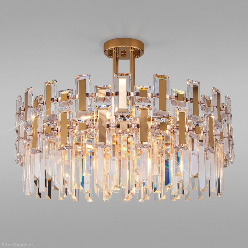 Хрустальная потолочная люстра «Lago» 330/9 Strotskis