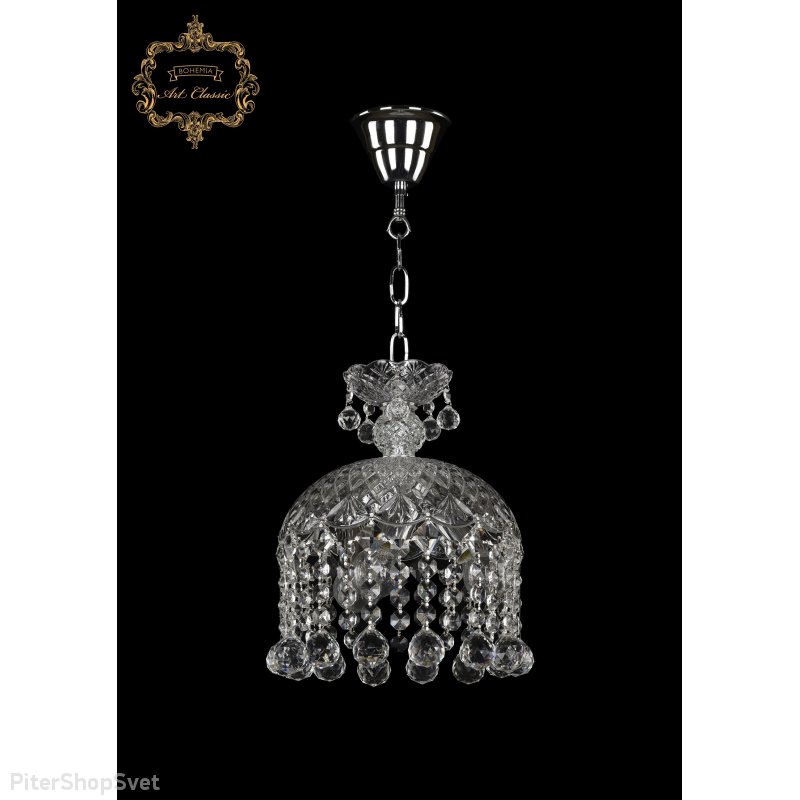 Хрустальный подвесной светильник с подвесками шар 14.01.3.d22.Cr.B