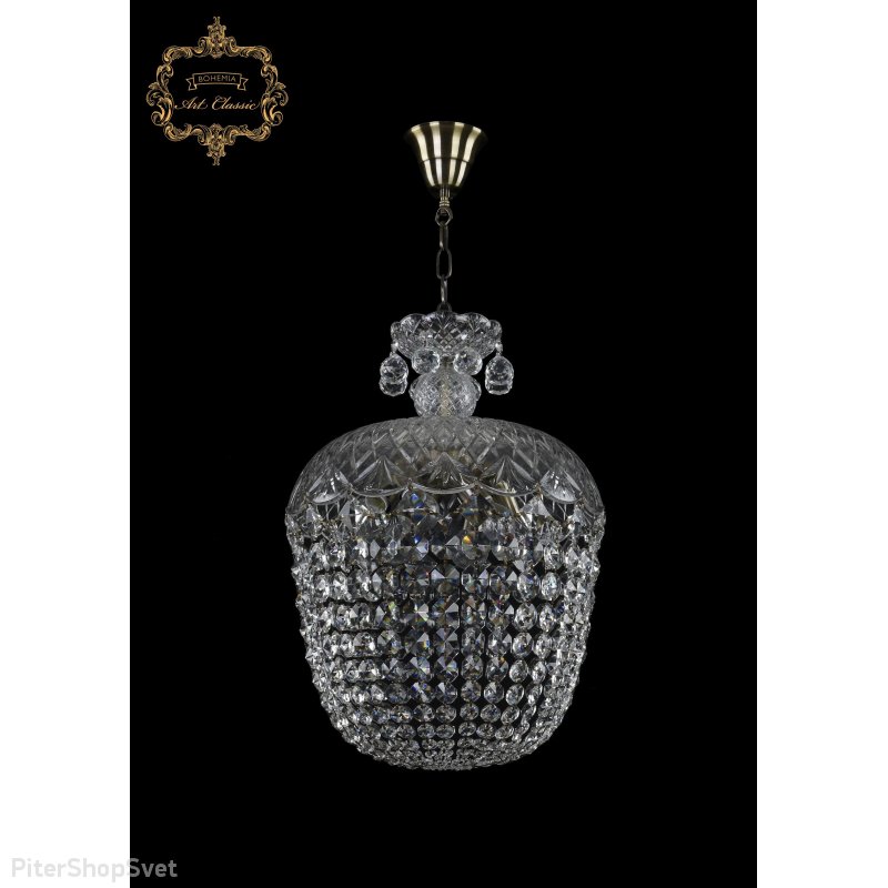 Хрустальная подвесная люстра с подвесками капля 14.02.6.d35.Br