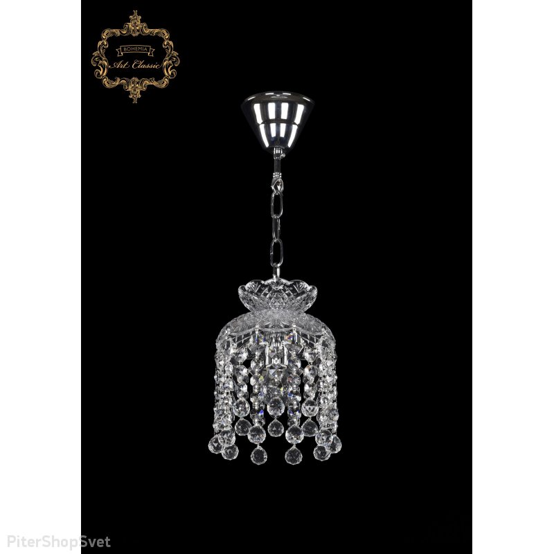 Хрустальный подвесной светильник с подвесками шар 14.03.1.d15.Cr.B