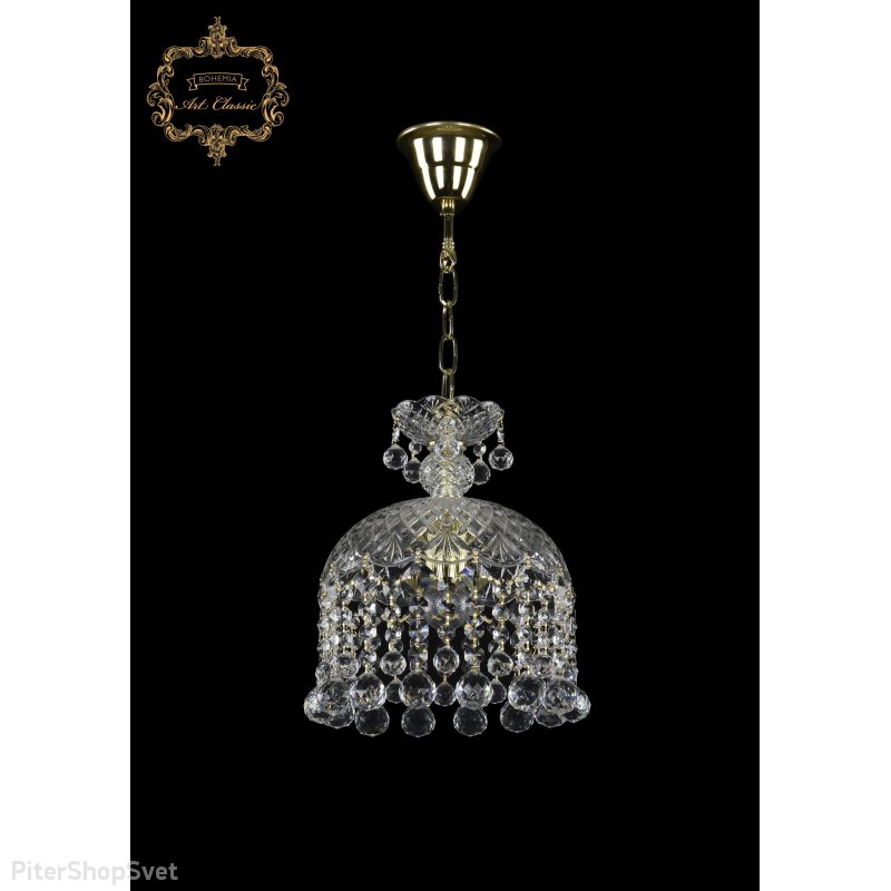 Хрустальный подвесной светильник с подвесками шар 14.03.1.d22.Gd.B