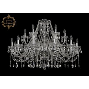 Хрустальная люстра с подвесками капля 11.12.12+6.360.Gd.Sp
