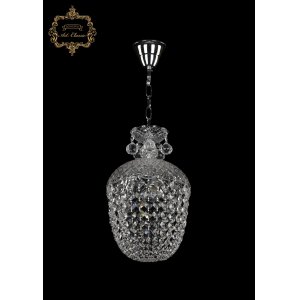 Хрустальная подвесная люстра с подвесками капля 14.02.3.d22.Cr