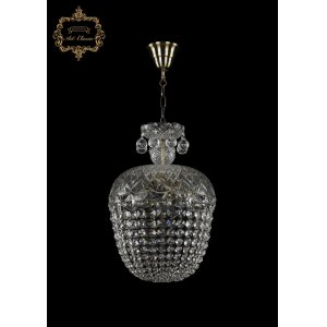 Хрустальная подвесная люстра с подвесками капля 14.02.5.d30.Br