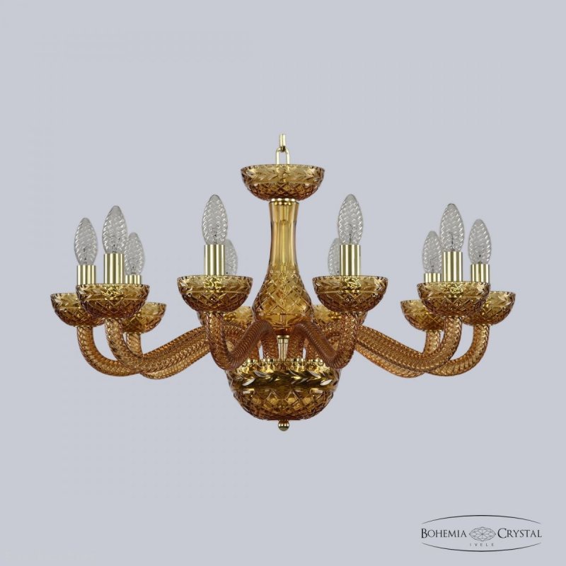 Хрустальная люстра со свечами 1311/10/240 G Am/Amber/M-1F