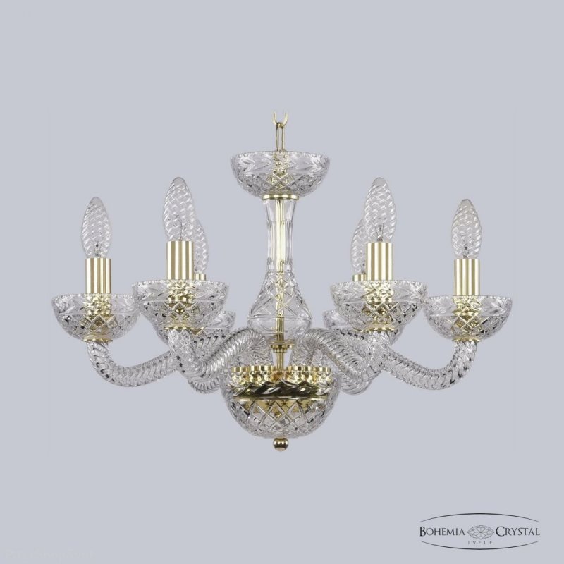 Хрустальная люстра со свечами 1311/6/165 G Cl/Clear/M-1F
