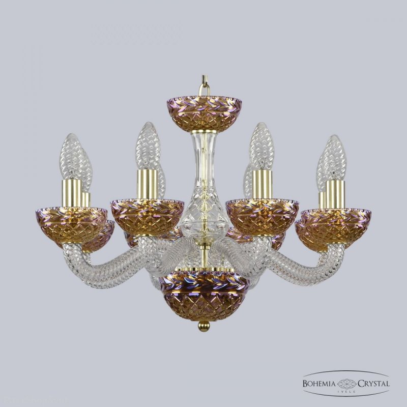 Хрустальная люстра со свечами 1311/8/165 G Cl/Shampan/M-1F
