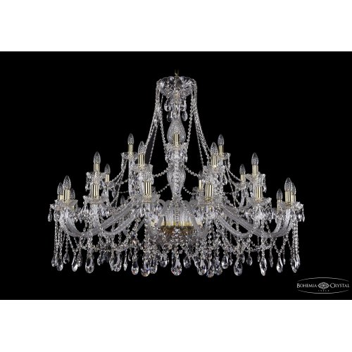 Большая подвесная хрустальная люстра 1413/16+8+4/460-100/G