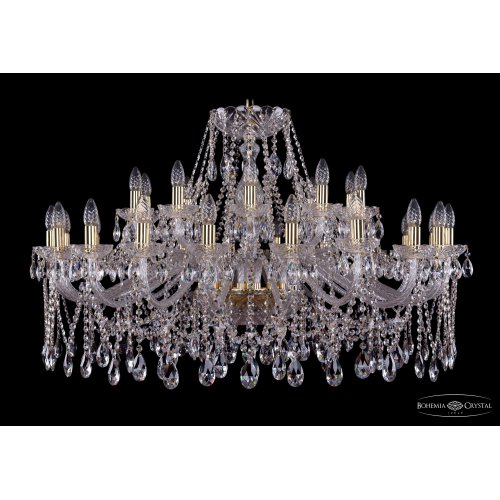 Большая подвесная хрустальная люстра 1413/20+10/400-76/G