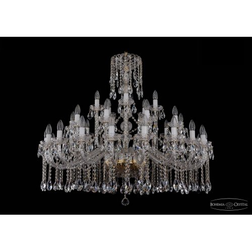 Большая подвесная хрустальная люстра 1413/20+10+5/400/G