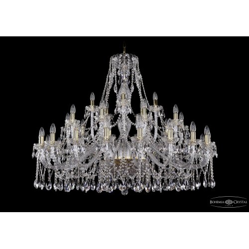 Большая подвесная хрустальная люстра 1413/20+10+5/460-100/G