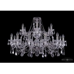Хрустальная люстра 1413/12+6/360-68/Ni/Leafs