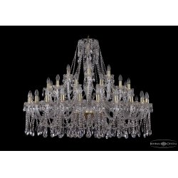 Большая подвесная хрустальная люстра 1413/24+12+6/460-100/G