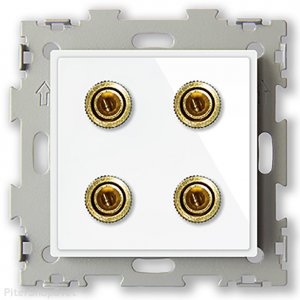Розетка аудио Hi-End белая «Эстетика белый»