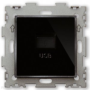 Розетка USB 2.1А «Эстетика чёрный»