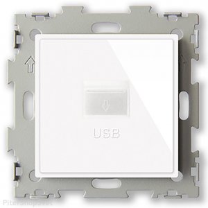 Розетка USB белая «Эстетика белый»