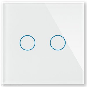 Панель для сенсорного выключателя на две линии в многопостовую рамку «Практика белый»