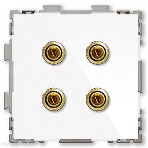 Розетка аудио Hi-End белая «Практика белый»