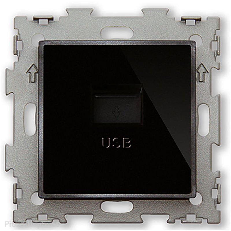 Розетка USB 2.1А «Эстетика чёрный» GL-W201U-BCG