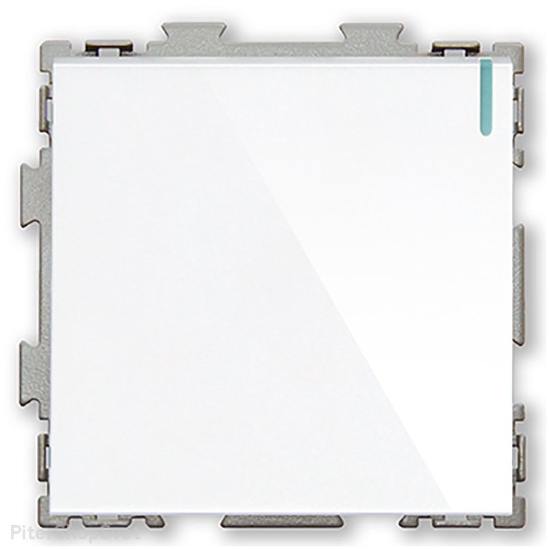 Выключатель одноклавишный белый «Практика белый» PL-W101-WCG