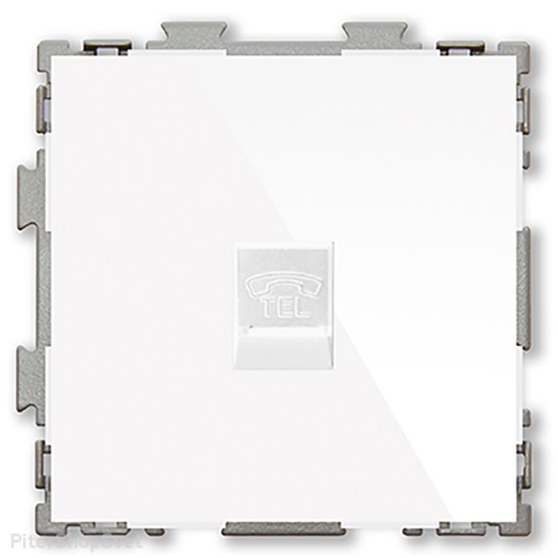 Розетка телефонная RJ11 белая «Практика белый» PL-W201T-WCG