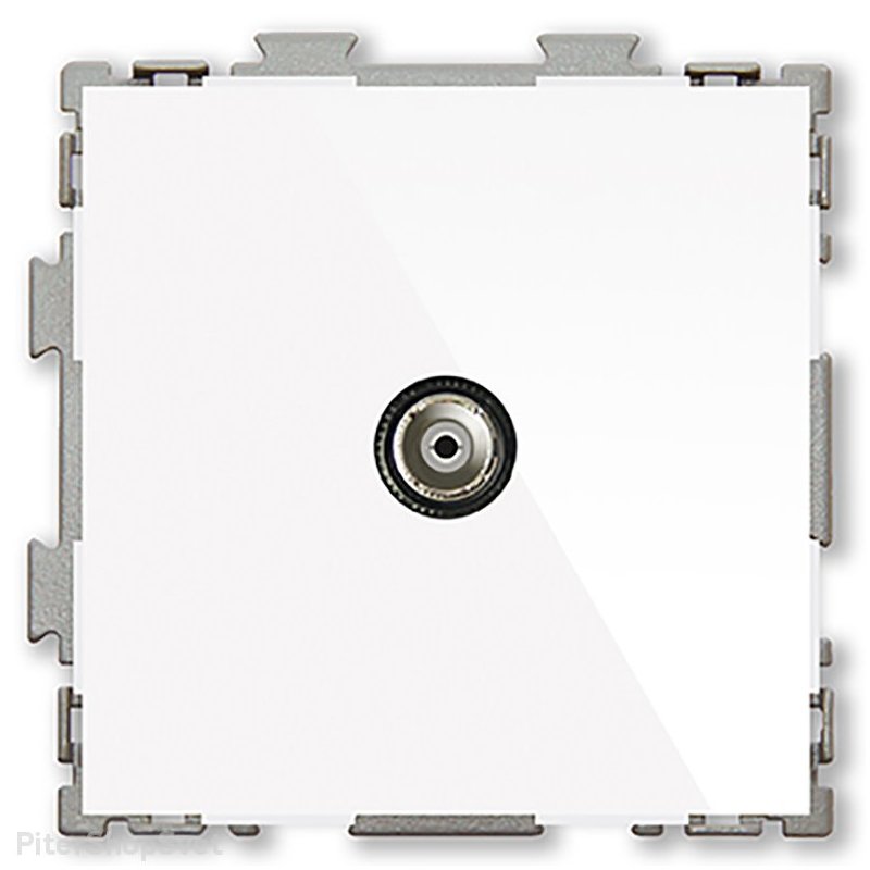 Розетка телевизионная белая «Практика белый» PL-W201V-WCG