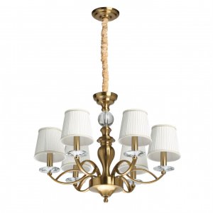 Подвесная люстра, медовая бронза/белый «Сильвия»