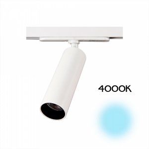 Белый однофазный трековый светильник 7Вт 4000К «Тубус»