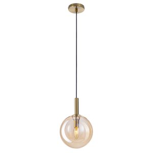 подвесной светильник с плафоном шар цвета шампань «Лорен»