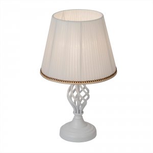Настольная лампа с белым основанием «Вена»