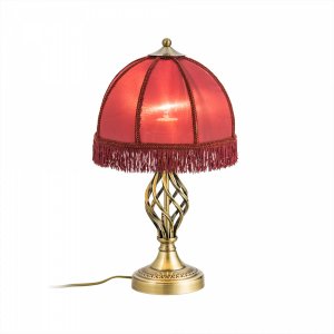 Настольная лампа с красным абажуром «Базель»
