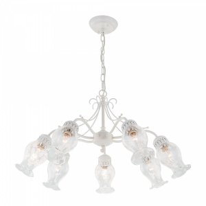 Белая люстра с узором на плафонах CL413172 метафора