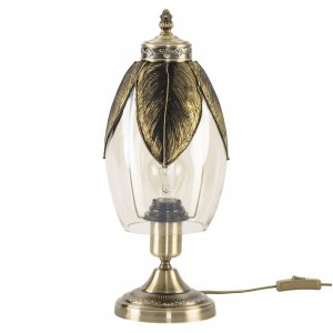 Настольная лампа с листьями на плафоне «Garuda»