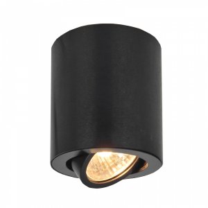 Чёрный накладной потолочный светильник цилиндр «Дюрен»