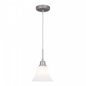 Серебристый подвесной светильник «модерн»